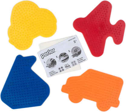 22645 Fuse Bead Pegboards 7-Pack-Boy/Girl/Bear/Monkey/Butterfly/2 Flowers