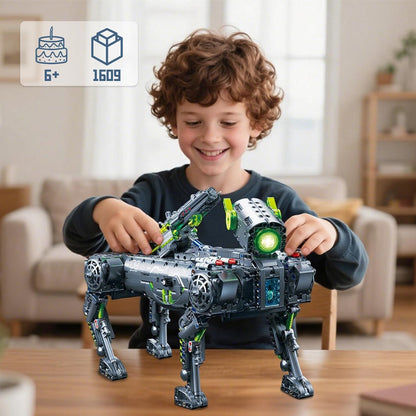 Robot Robotic Dog Building Set for Boys Ages 8-12, 1609 Pieces STEM Animal Toys Model Building Kit, Gift for Adults Kids Teens Ages 8-14 (Static)
