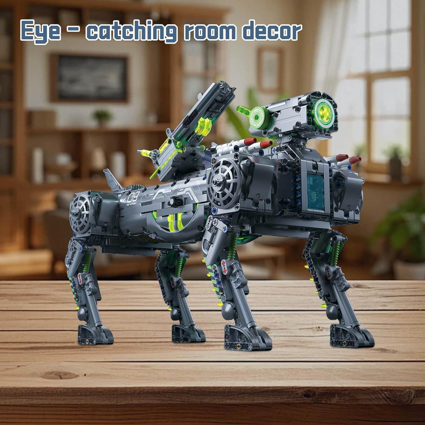 Robot Robotic Dog Building Set for Boys Ages 8-12, 1609 Pieces STEM Animal Toys Model Building Kit, Gift for Adults Kids Teens Ages 8-14 (Static)