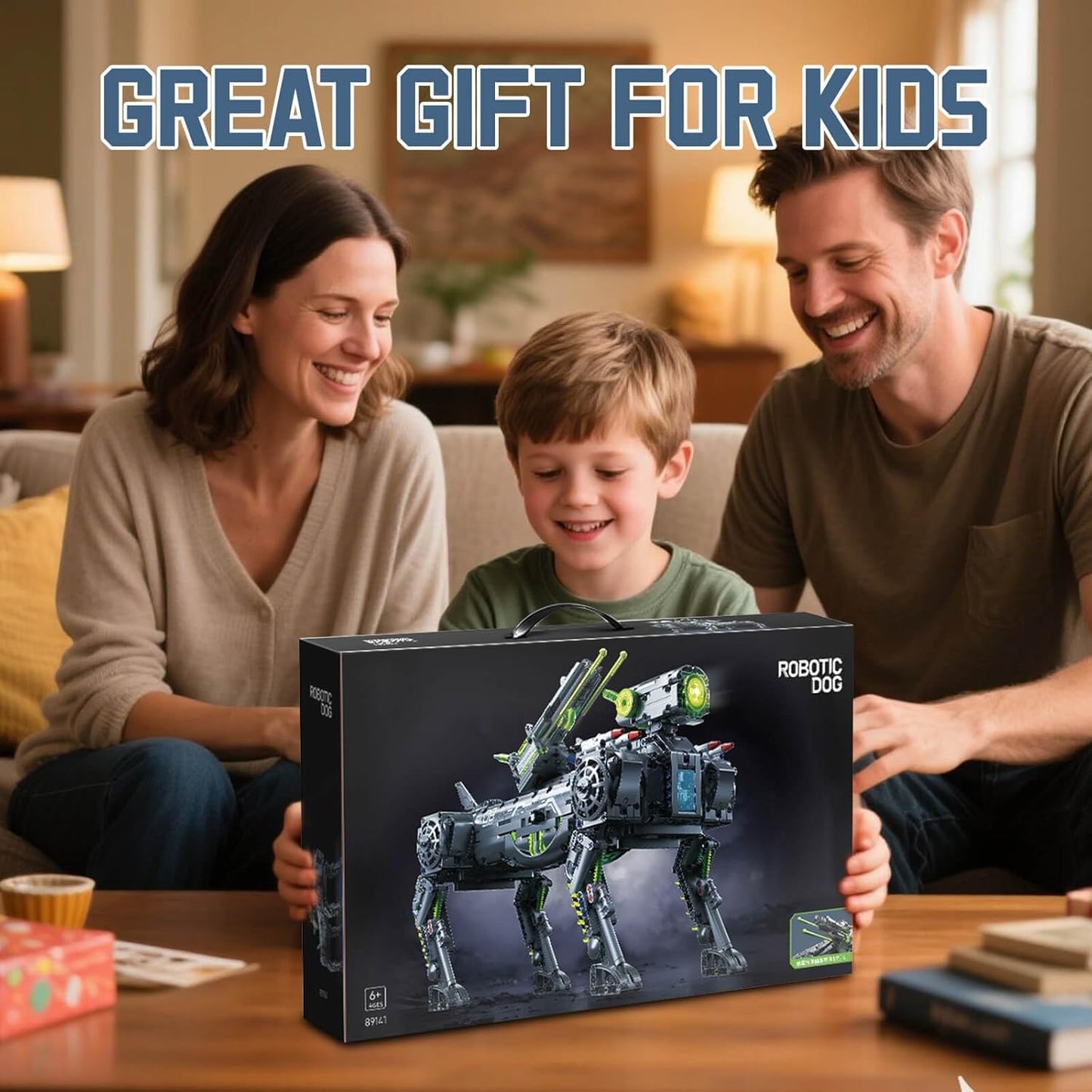 Robot Robotic Dog Building Set for Boys Ages 8-12, 1609 Pieces STEM Animal Toys Model Building Kit, Gift for Adults Kids Teens Ages 8-14 (Static)