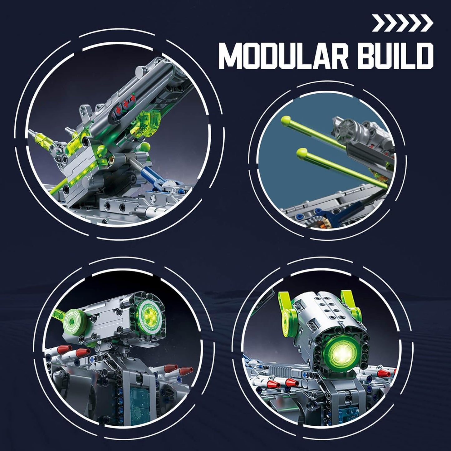Robot Robotic Dog Building Set for Boys Ages 8-12, 1609 Pieces STEM Animal Toys Model Building Kit, Gift for Adults Kids Teens Ages 8-14 (Static)