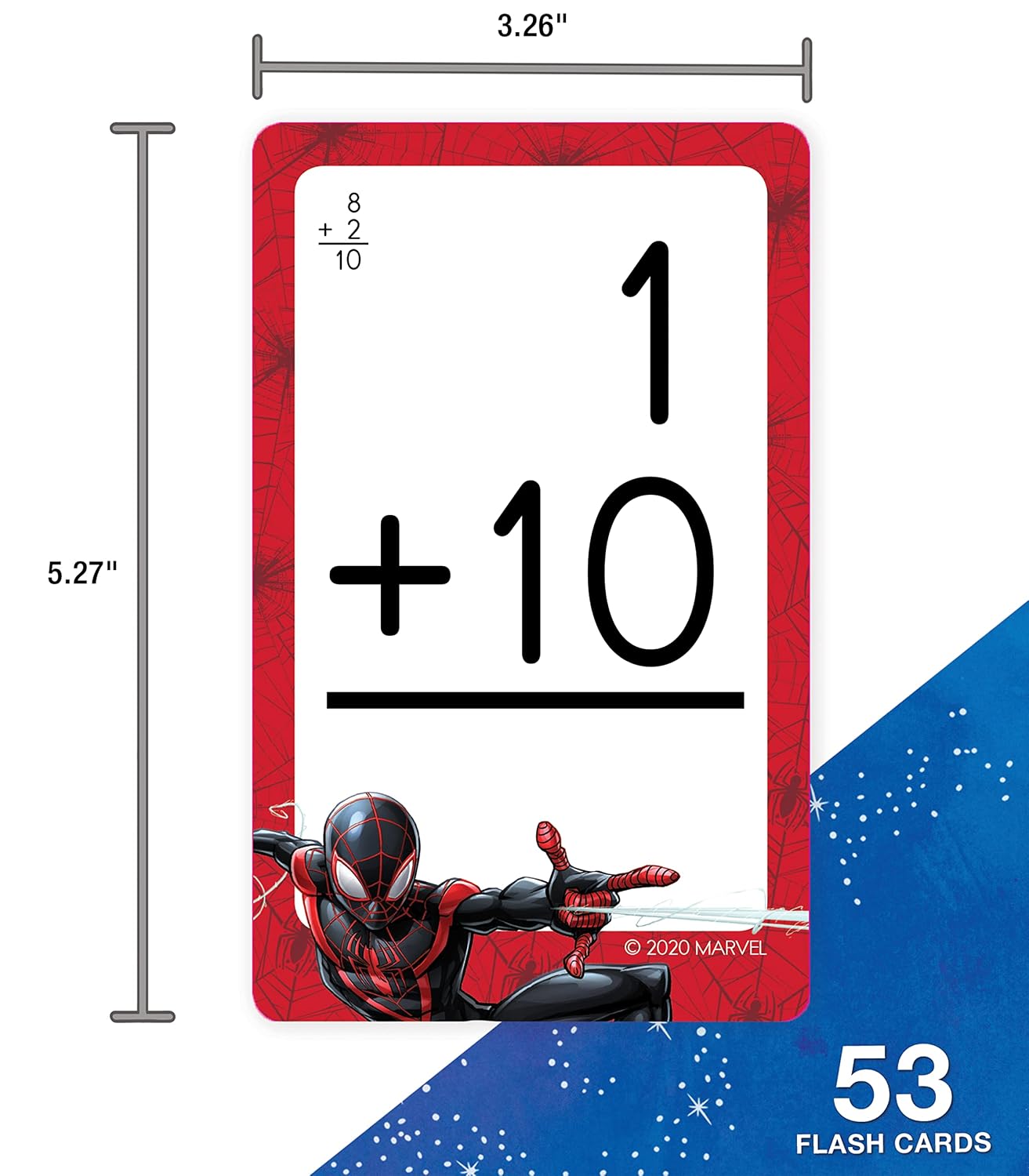 Marvel Addition Flash Cards with Numbers 0-12, Addition Flash Cards 1st Grade, 2nd Grade, and 3rd Grade, Learning Math Addition Flash Cards for Ages 6+, Math Readiness Practice
