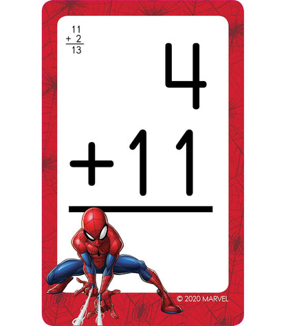 Marvel Addition Flash Cards with Numbers 0-12, Addition Flash Cards 1st Grade, 2nd Grade, and 3rd Grade, Learning Math Addition Flash Cards for Ages 6+, Math Readiness Practice