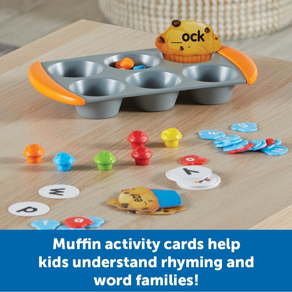 Mini Muffin Match Math Activity Set - 76 Pieces, Ages 3+, Counting Games for Kids, Preschool Toys, Homeschool Montessori Activities, Gifts for Boys and Girls