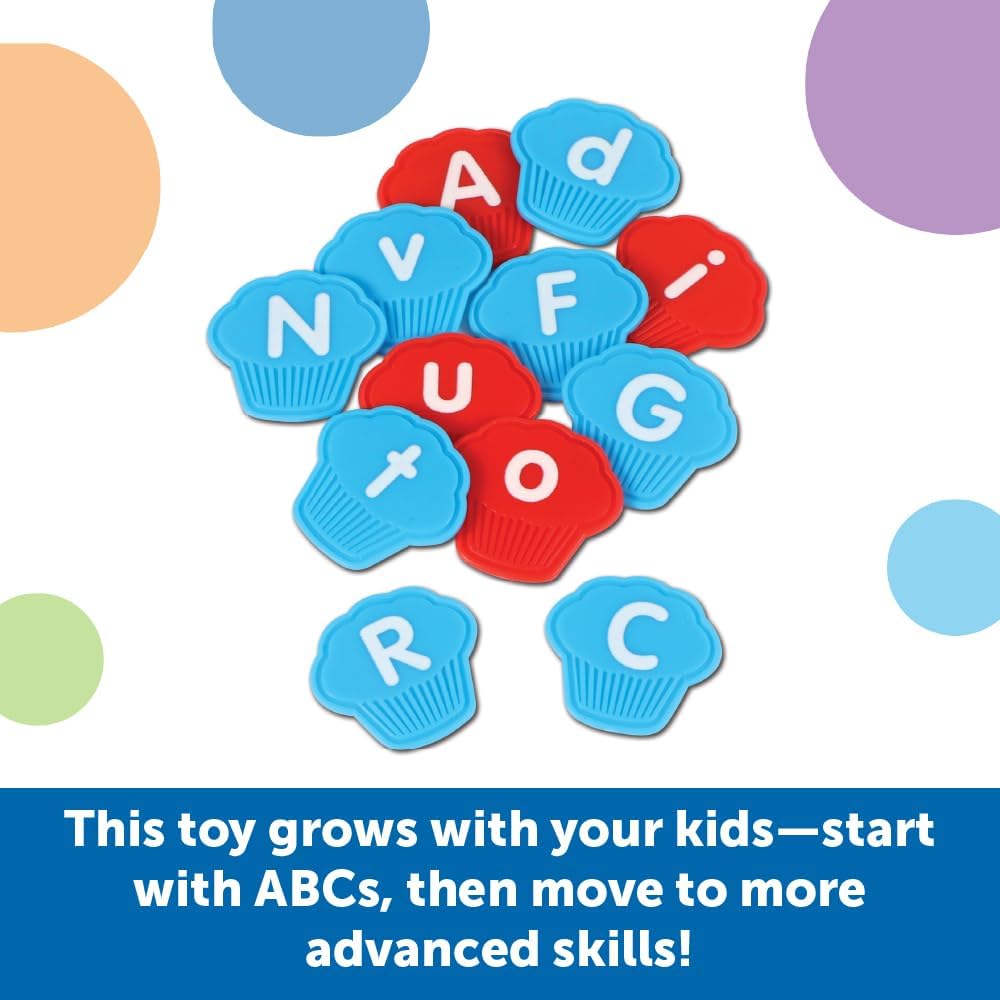 Mini Muffin Match Math Activity Set - 76 Pieces, Ages 3+, Counting Games for Kids, Preschool Toys, Homeschool Montessori Activities, Gifts for Boys and Girls