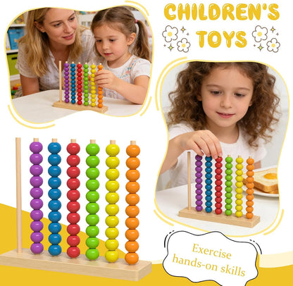 Color Matching Stacking Puzzle Game,Fast Pattern Challenge Ring Stack Puzzle for 2 Players,Competitive Tabletop Brain Teaser for Family Game Night,Stack Solve Set（B）