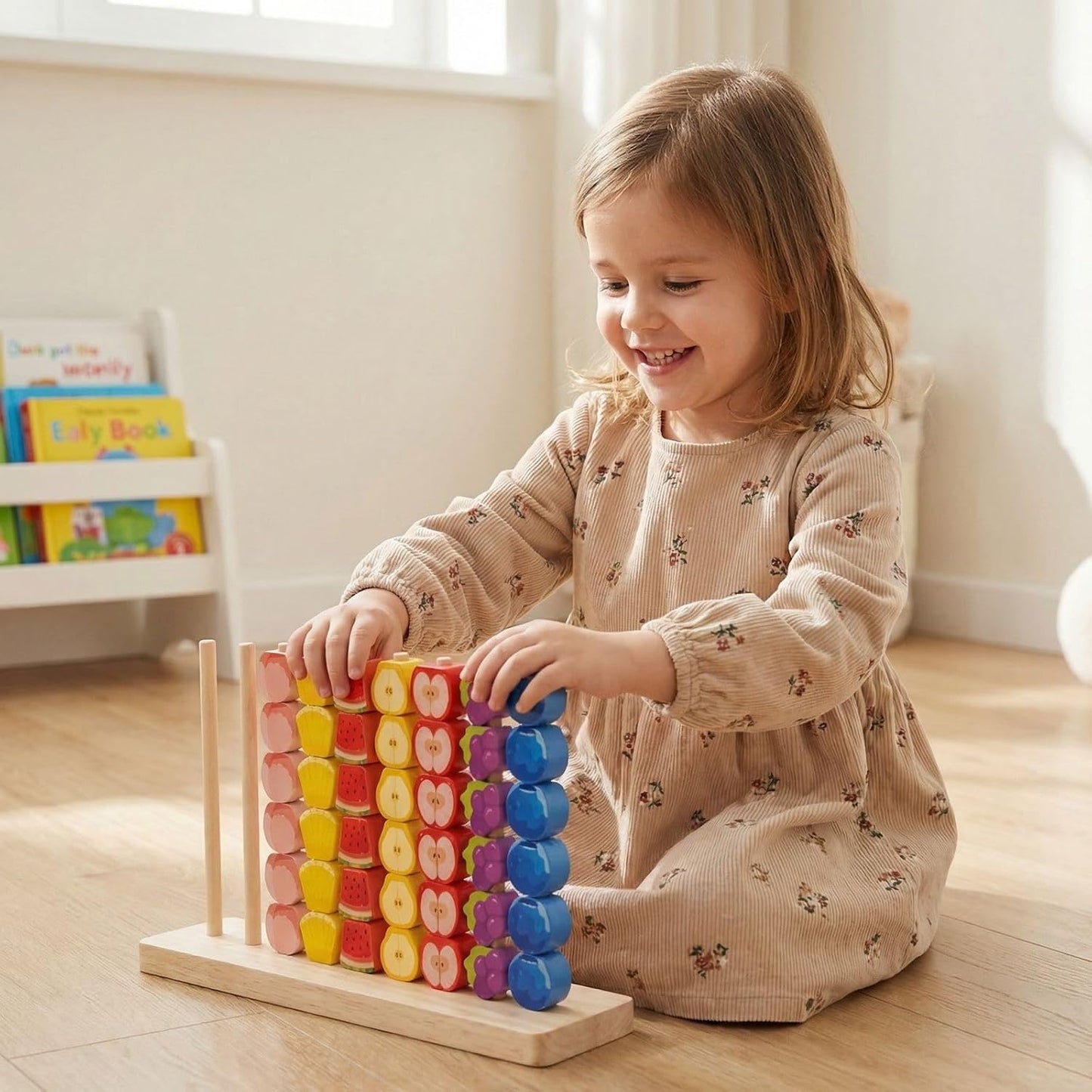 Color Matching Stacking Puzzle Game,Fast Pattern Challenge Ring Stack Puzzle for 2 Players,Competitive Tabletop Brain Teaser for Family Game Night,Stack Solve Set（B）