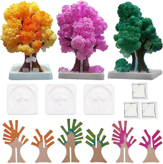 3 Sets Crystal Growing Kit Science Experiments to Grow 3 Crystal Trees,Grow Your Own Crystals Craft Science Kit Gift for Arts and Crafts DIY Projects Supplies