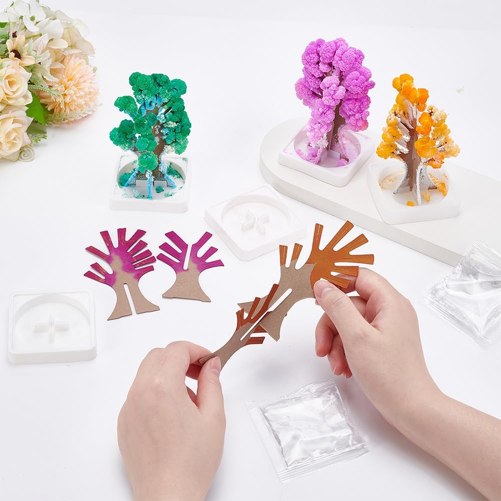3 Sets Crystal Growing Kit Science Experiments to Grow 3 Crystal Trees,Grow Your Own Crystals Craft Science Kit Gift for Arts and Crafts DIY Projects Supplies