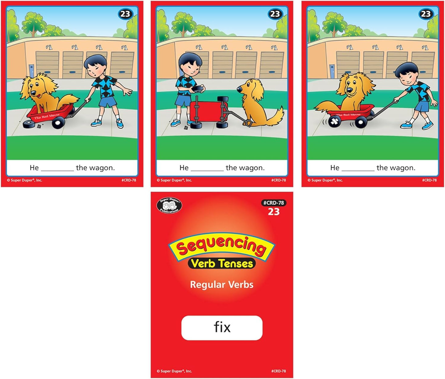 Sequencing Regular and Irregular Verb Tenses Fun Deck | Early Reader and Grammar Flash Cards | Educational Learning Materials for Children