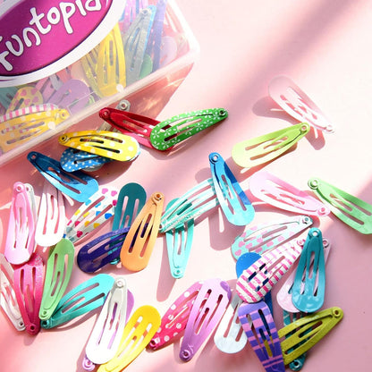 80 Pcs Hair Clips for Girls，700 Pcs+ Snap Pop Beads Creativity DIY Crafts for Kids