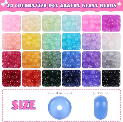 Pop Beads and 720pcs Rondelle Beads