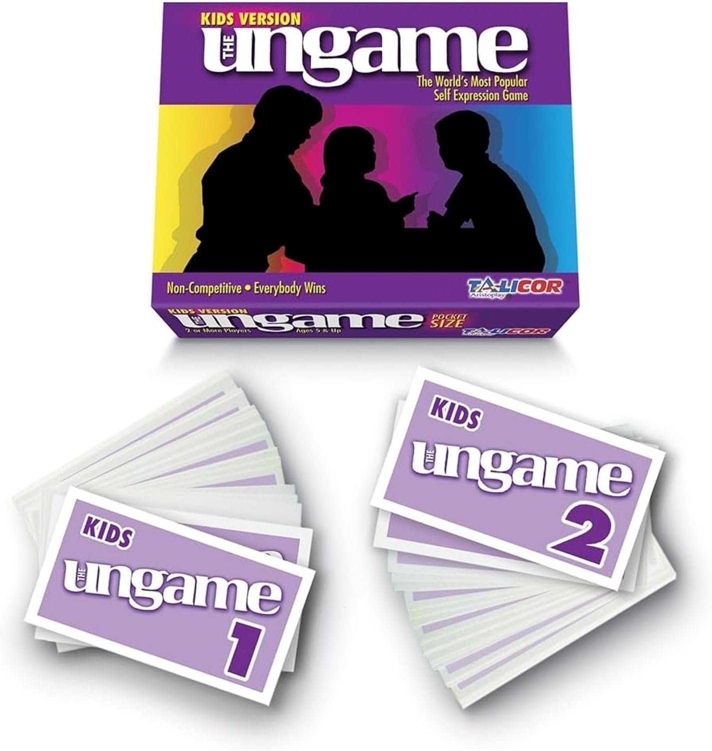 Pocket UNGAME - Kids - Non-Competitive Card Game for Kids to Discuss, Share Values & self Express - Know What Your Kids are Thinking - Age 5+