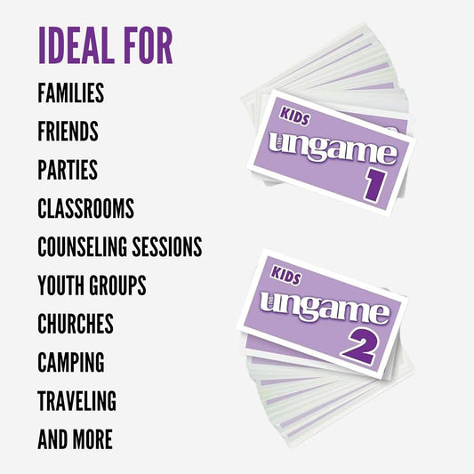Pocket UNGAME - Kids - Non-Competitive Card Game for Kids to Discuss, Share Values & self Express - Know What Your Kids are Thinking - Age 5+