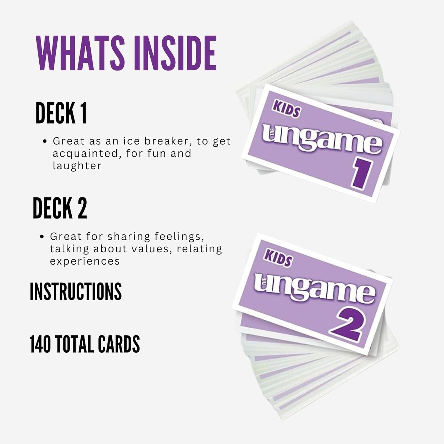 Pocket UNGAME - Kids - Non-Competitive Card Game for Kids to Discuss, Share Values & self Express - Know What Your Kids are Thinking - Age 5+