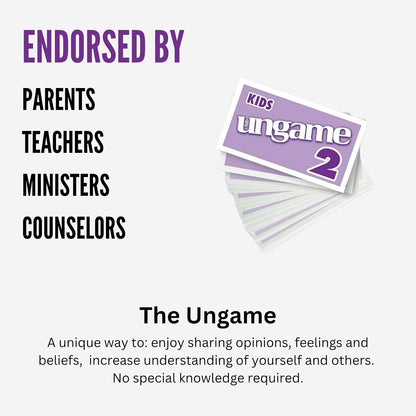 Pocket UNGAME - Kids - Non-Competitive Card Game for Kids to Discuss, Share Values & self Express - Know What Your Kids are Thinking - Age 5+