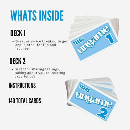 Pocket UNGAME - Kids - Non-Competitive Card Game for Kids to Discuss, Share Values & self Express - Know What Your Kids are Thinking - Age 5+
