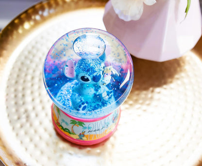 Lilo & Stitch Ohana Light-Up Snow Globe with Swirling Glitter Display Decoration | Home Decor for Kids Room Essentials | Precious Keepsake, Cute Novelty Gifts and Collectibles | 6 Inches Tall