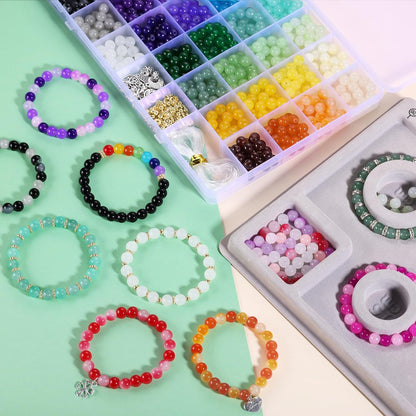 Pop Beads and 8mm Glass Beads for Bracelets