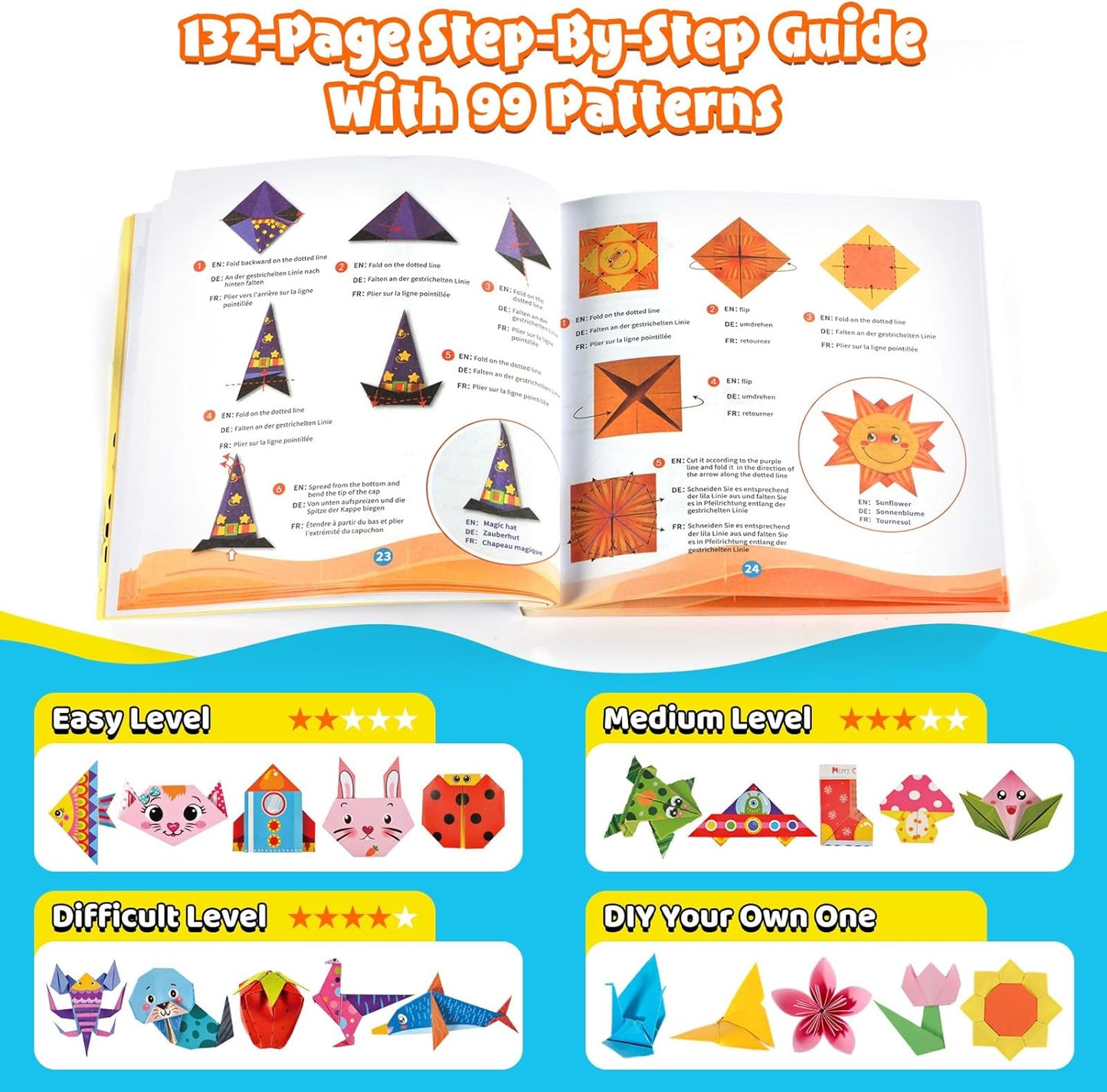 700+ Pcs Pop Beads Arts and Crafts for Kids 4-6 and Origami Kit for Kids Ages 8-12 5-8