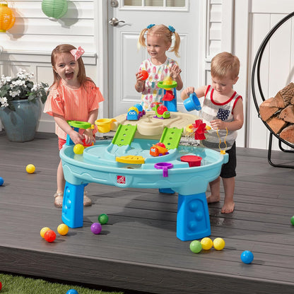 Ball Buddies Adventure Center Water Table for Kids, Indoor and Outdoor Kids Water Sensory Table Pool, Ages 1.5+ Years Old, 23 Piece Water Toy Accessories, Blue