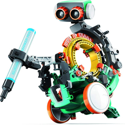 Teach Tech Mech 5, Mechanical Coding Robot, Coding Wheel Makes Robot Throw, Lift, kick, Draw and More, Ages 10 and Older