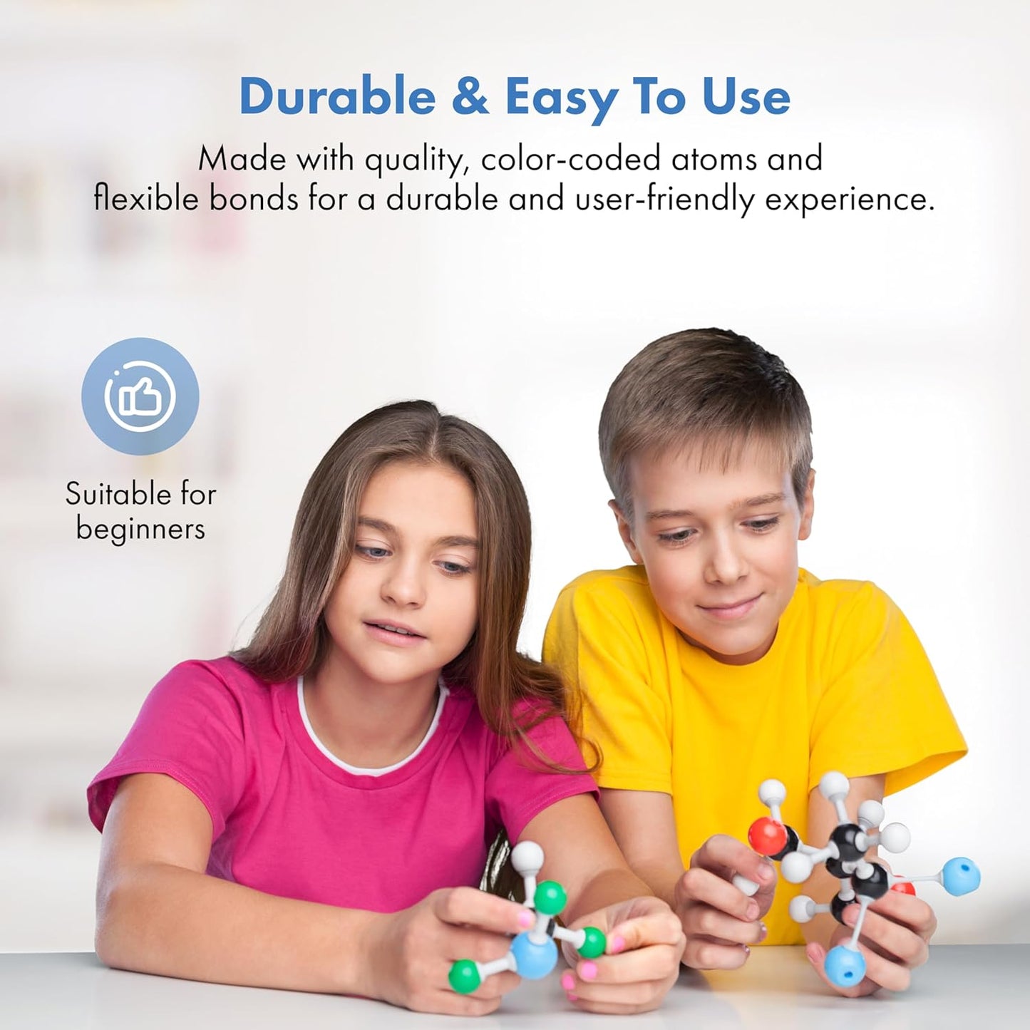 Lessons in Chemistry Model Kit - 239 Pc Molecular Set Organic Chemistry for Students - Complete Molecular Model Kit for STEM, Visualizing Atoms, Bonds and Structures (Pack of 2)