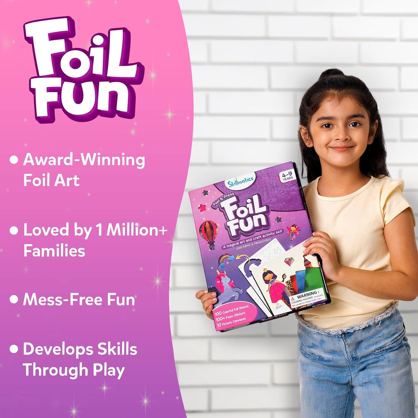 Foil Fun - Animals, No Mess Art for Kids, Travel Toys, Craft Kits, DIY Creative Activity, Screen-Free Entertainment, Gifts for Boys & Girls Ages 4, 5, 6, 7, 8, 9