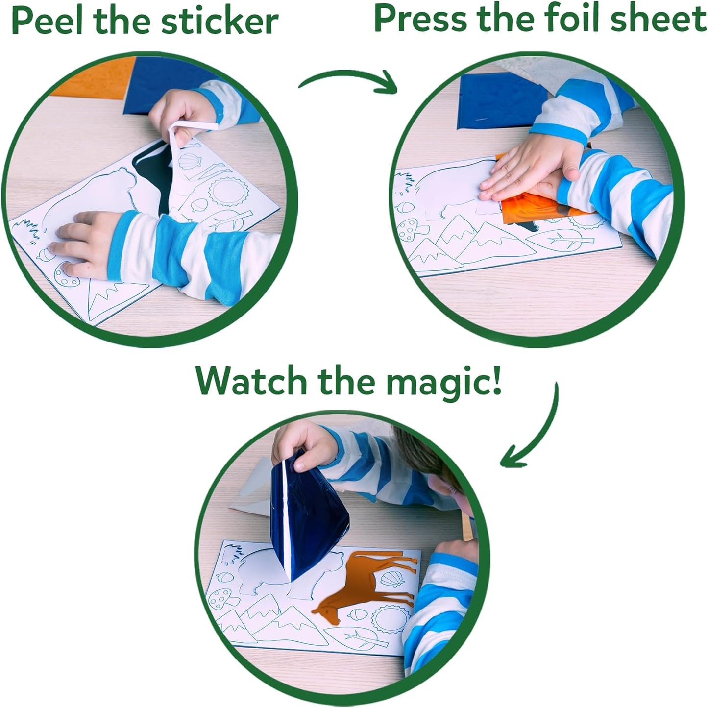 Foil Fun - Animals, No Mess Art for Kids, Travel Toys, Craft Kits, DIY Creative Activity, Screen-Free Entertainment, Gifts for Boys & Girls Ages 4, 5, 6, 7, 8, 9