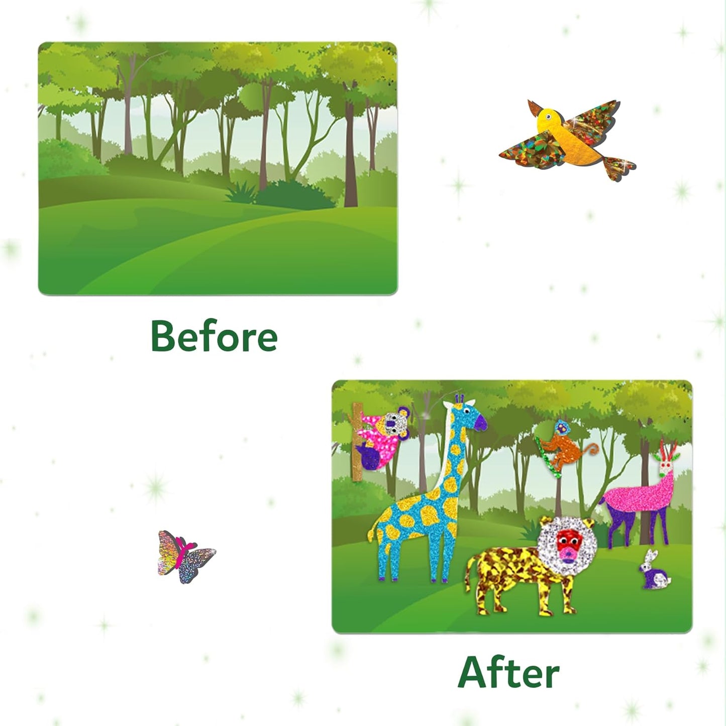 Foil Fun - Animals, No Mess Art for Kids, Travel Toys, Craft Kits, DIY Creative Activity, Screen-Free Entertainment, Gifts for Boys & Girls Ages 4, 5, 6, 7, 8, 9