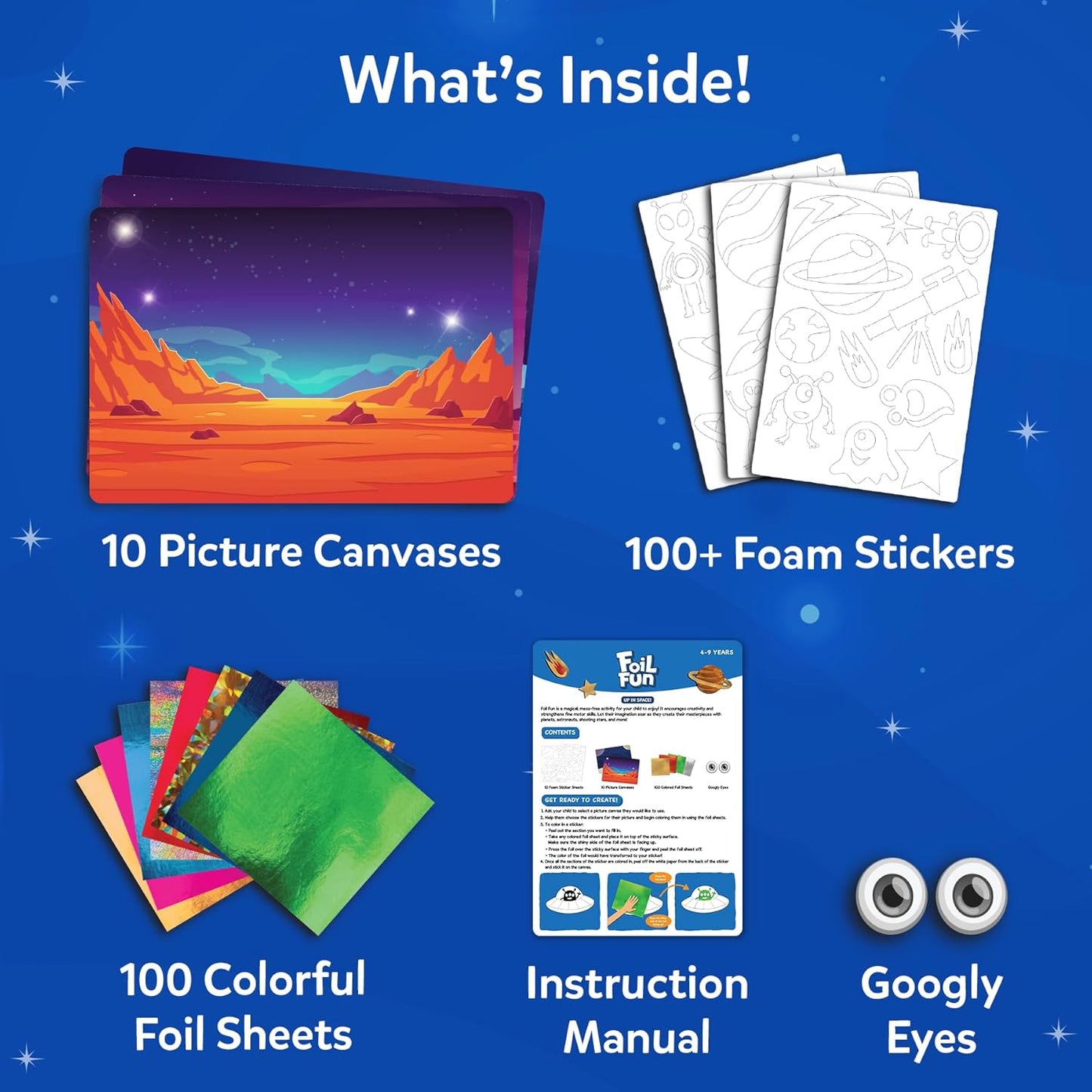 Foil Fun - Animals, No Mess Art for Kids, Travel Toys, Craft Kits, DIY Creative Activity, Screen-Free Entertainment, Gifts for Boys & Girls Ages 4, 5, 6, 7, 8, 9