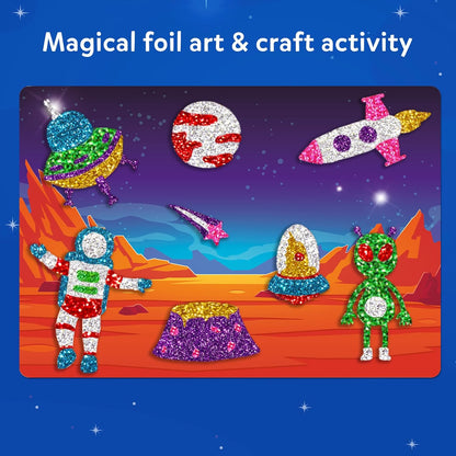 Foil Fun - Animals, No Mess Art for Kids, Travel Toys, Craft Kits, DIY Creative Activity, Screen-Free Entertainment, Gifts for Boys & Girls Ages 4, 5, 6, 7, 8, 9