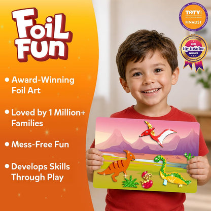 Foil Fun - Animals, No Mess Art for Kids, Travel Toys, Craft Kits, DIY Creative Activity, Screen-Free Entertainment, Gifts for Boys & Girls Ages 4, 5, 6, 7, 8, 9