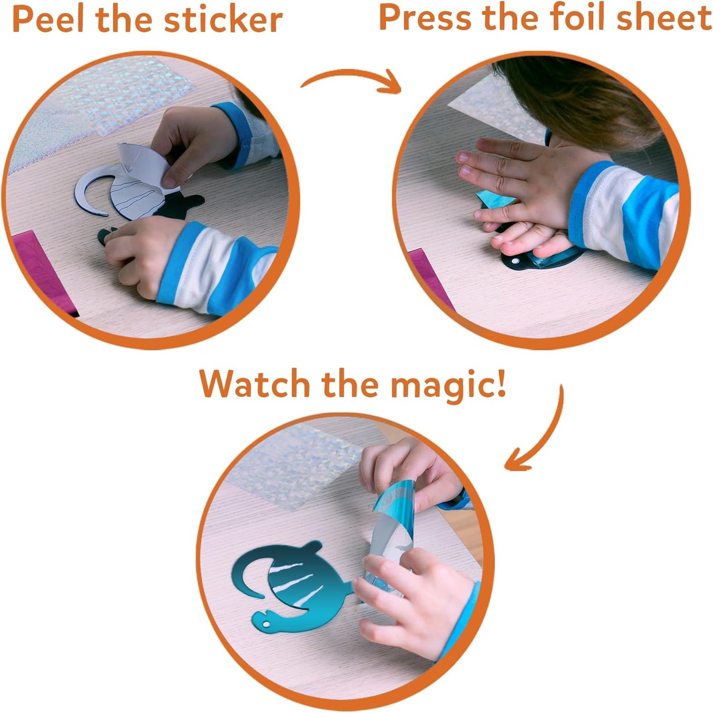 Foil Fun - Animals, No Mess Art for Kids, Travel Toys, Craft Kits, DIY Creative Activity, Screen-Free Entertainment, Gifts for Boys & Girls Ages 4, 5, 6, 7, 8, 9