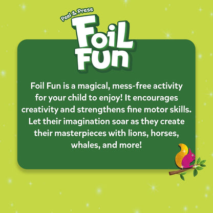 Foil Fun - Animals, No Mess Art for Kids, Travel Toys, Craft Kits, DIY Creative Activity, Screen-Free Entertainment, Gifts for Boys & Girls Ages 4, 5, 6, 7, 8, 9
