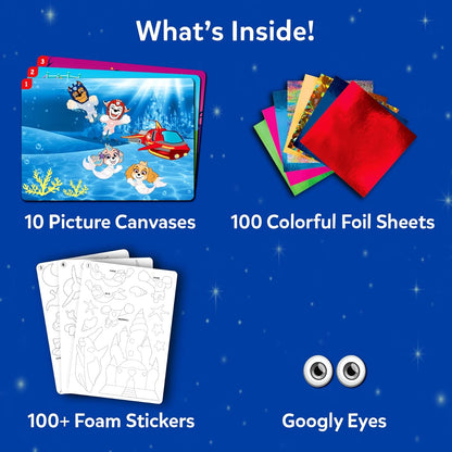 Foil Fun - Animals, No Mess Art for Kids, Travel Toys, Craft Kits, DIY Creative Activity, Screen-Free Entertainment, Gifts for Boys & Girls Ages 4, 5, 6, 7, 8, 9