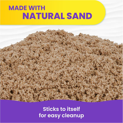 3lbs Beach Play Sand, Moldable Sensory Toys for Kids, Resealable Bag (Packaging May Vary), for Ages 3 and up