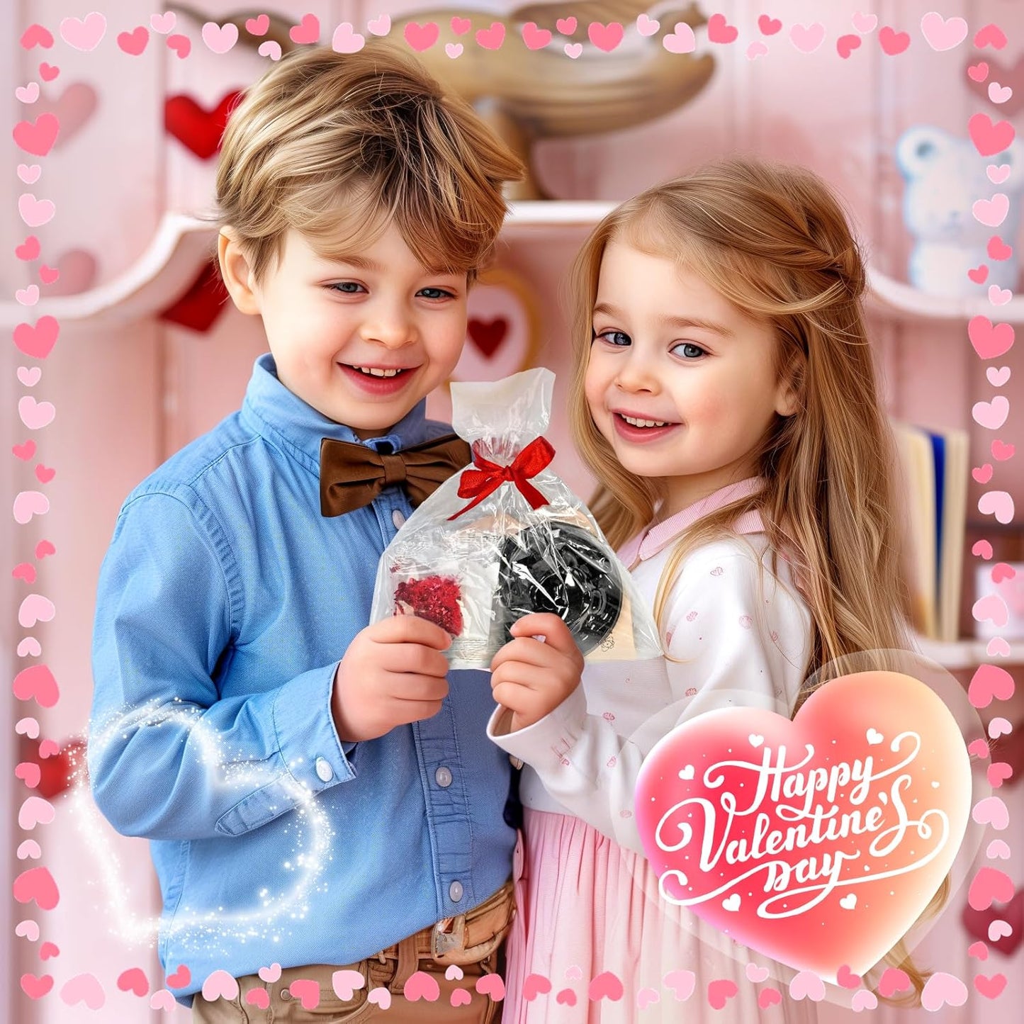 24Pcs Volcano Eruption Science Kit Party Favor Experiments Gifts for 4-6 8-12 Age Boys and Girls Valentine's Day Christmas (Valentine, One Size)