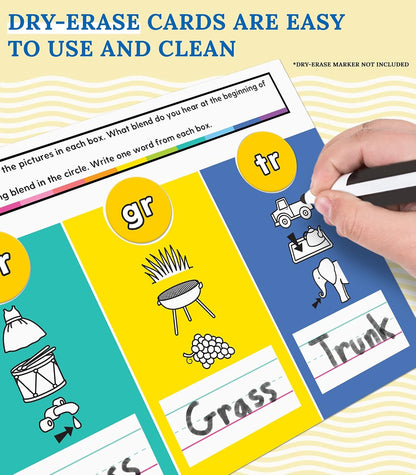 Carson Dellosa 20-Piece Vowels Edu-Clings Set, Language Arts Dry Erase Mats and Silicone Phonics Manipulatives, Grammar and Spelling Games and Practice for Kids