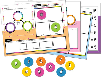 Carson Dellosa 20-Piece Vowels Edu-Clings Set, Language Arts Dry Erase Mats and Silicone Phonics Manipulatives, Grammar and Spelling Games and Practice for Kids