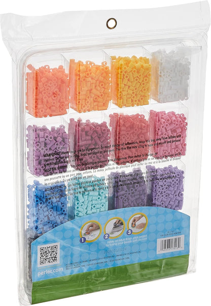 17605 Assorted Fuse Beads Kit with Storage Tray and Pattern Book for Arts and Crafts, Multicolor, 4001pcs
