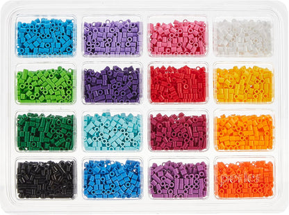 17605 Assorted Fuse Beads Kit with Storage Tray and Pattern Book for Arts and Crafts, Multicolor, 4001pcs