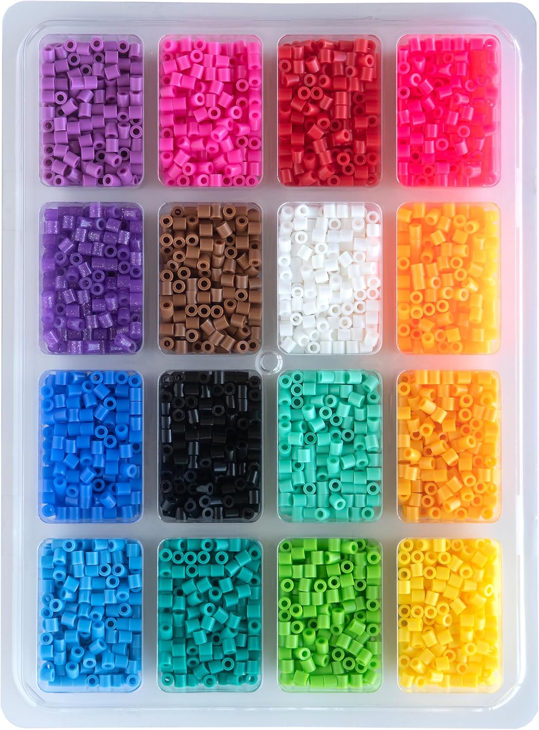 17605 Assorted Fuse Beads Kit with Storage Tray and Pattern Book for Arts and Crafts, Multicolor, 4001pcs