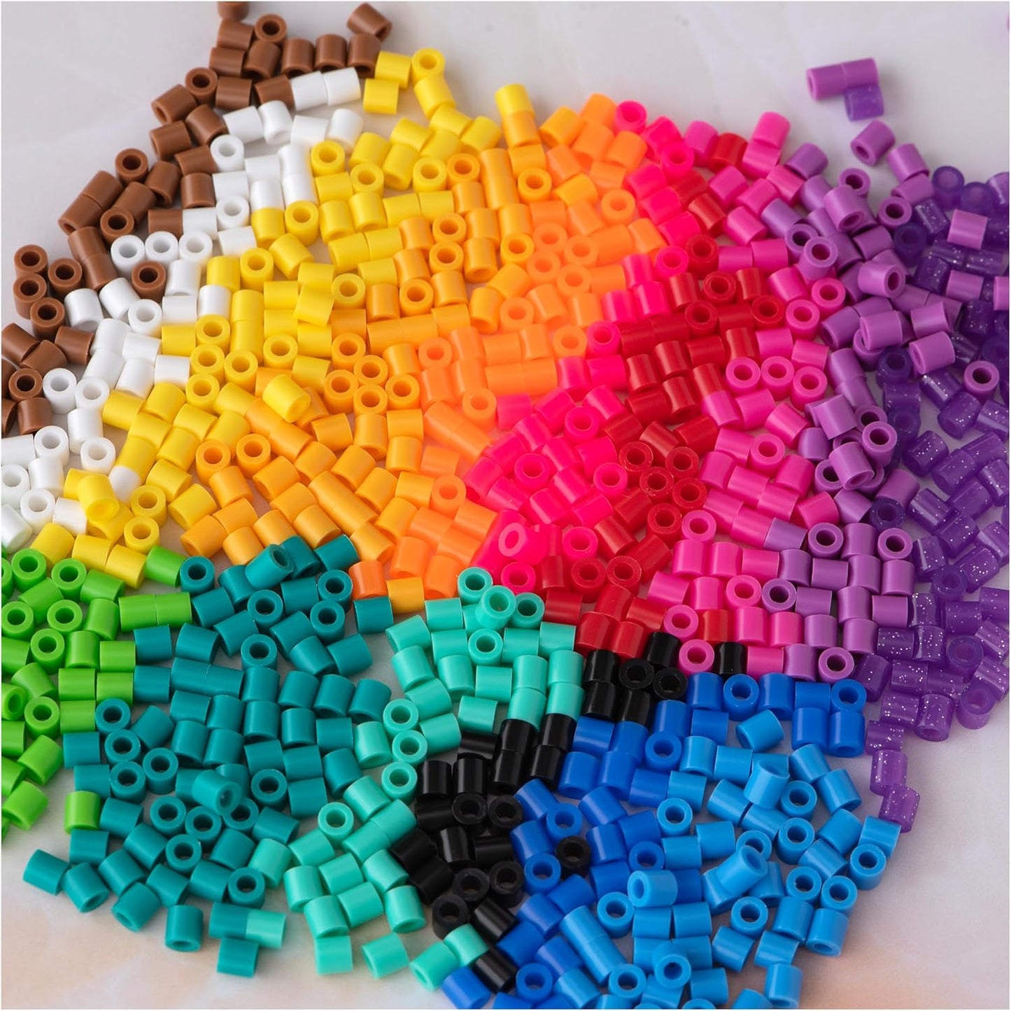 17605 Assorted Fuse Beads Kit with Storage Tray and Pattern Book for Arts and Crafts, Multicolor, 4001pcs