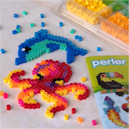 17605 Assorted Fuse Beads Kit with Storage Tray and Pattern Book for Arts and Crafts, Multicolor, 4001pcs