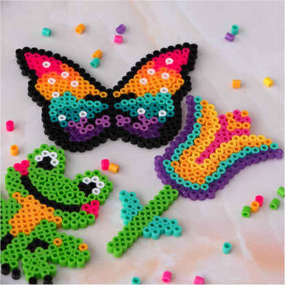 17605 Assorted Fuse Beads Kit with Storage Tray and Pattern Book for Arts and Crafts, Multicolor, 4001pcs