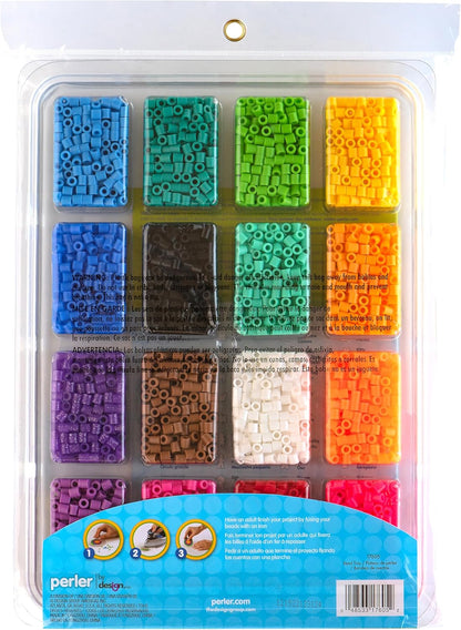 17605 Assorted Fuse Beads Kit with Storage Tray and Pattern Book for Arts and Crafts, Multicolor, 4001pcs