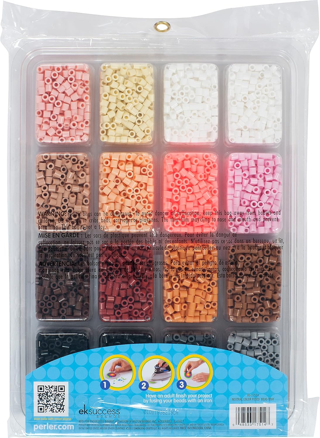 17605 Assorted Fuse Beads Kit with Storage Tray and Pattern Book for Arts and Crafts, Multicolor, 4001pcs