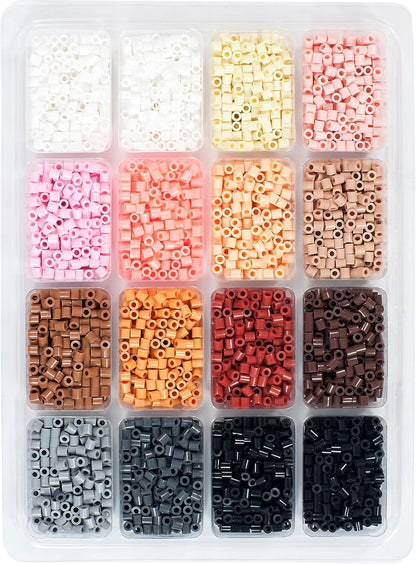 17605 Assorted Fuse Beads Kit with Storage Tray and Pattern Book for Arts and Crafts, Multicolor, 4001pcs