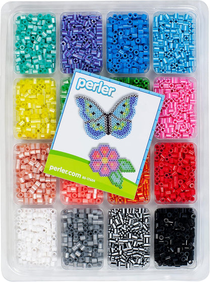 17605 Assorted Fuse Beads Kit with Storage Tray and Pattern Book for Arts and Crafts, Multicolor, 4001pcs